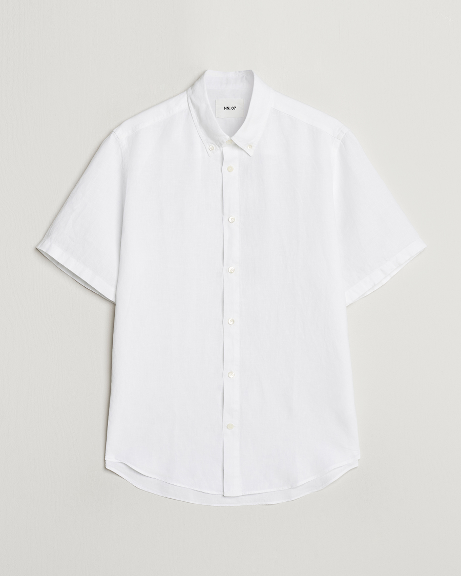Herre | Skjorter | NN07 | Arne Linen Short Sleeve Shirt White