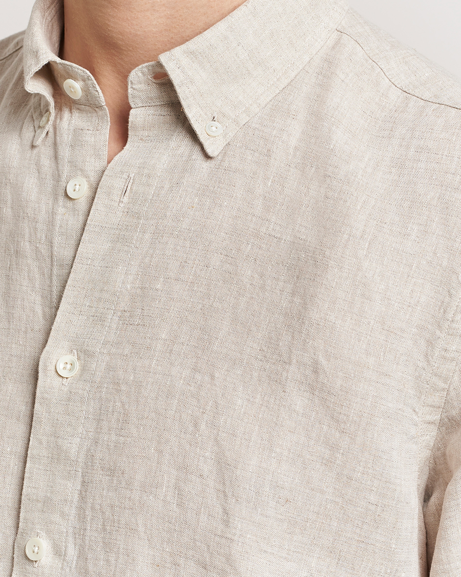 Herre | Skjorter | NN07 | Arne Linen Short Sleeve Shirt Oat