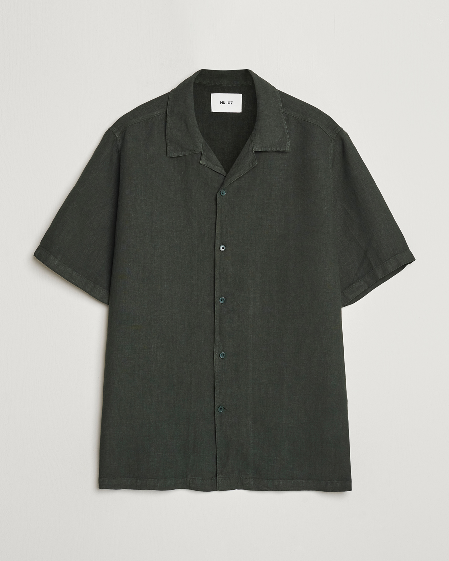Herre |  | NN07 | Julio Linen Resort Shirt Rosin Green