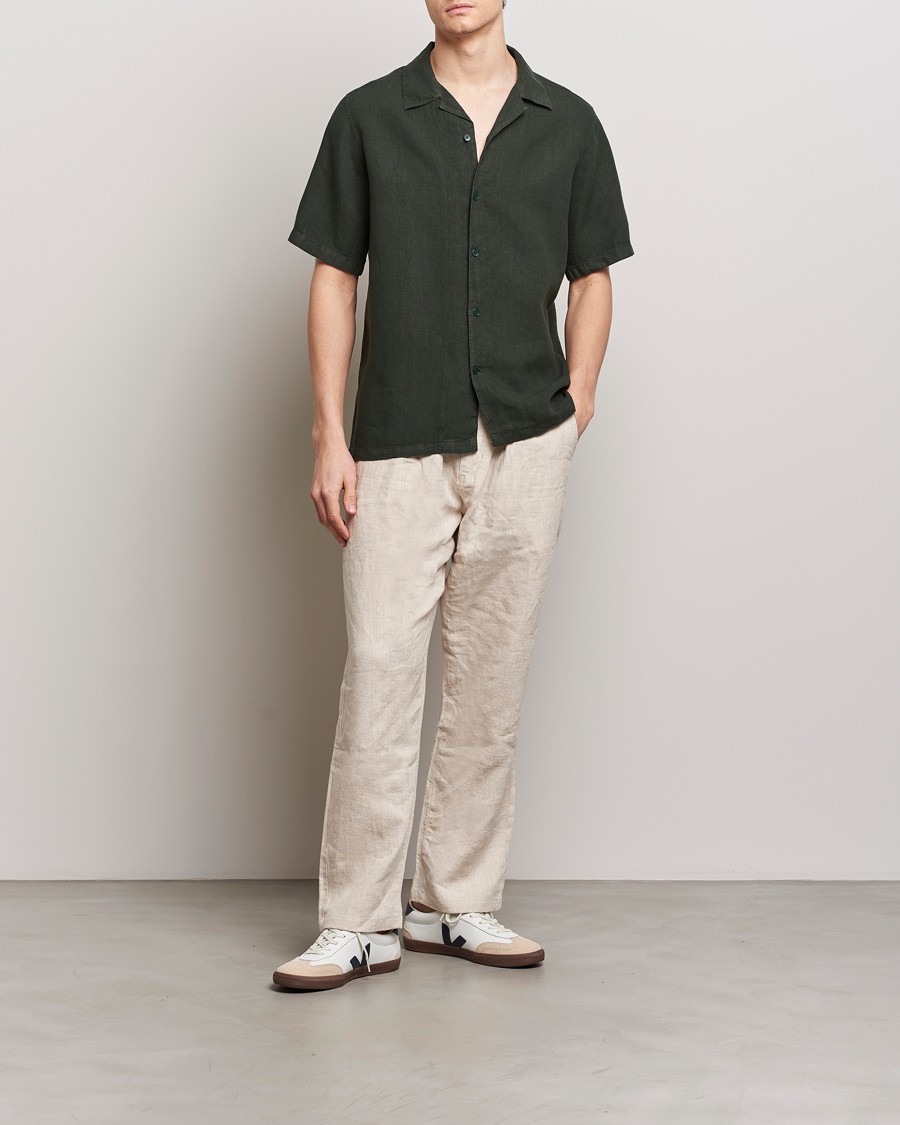 Herre | Skjorter | NN07 | Julio Linen Resort Shirt Rosin Green