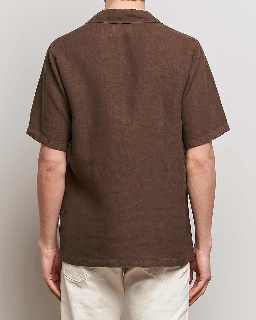 Herre | Skjorter | NN07 | Julio Linen Resort Shirt Cocoa Brown
