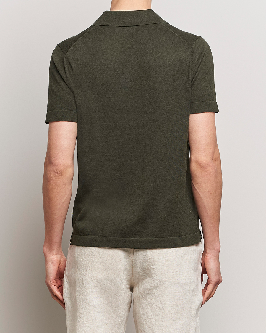 Herre | Pikéer | NN07 | Ryan Cotton/Linen Polo Rosin Green
