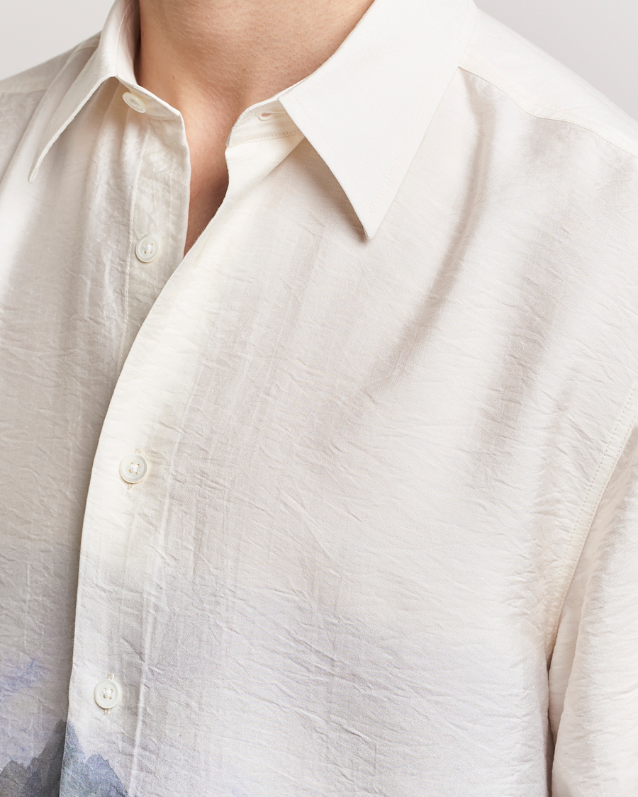 Herre | Skjorter | NN07 | Quinsy Printed Short Sleeve Shirt White Multi