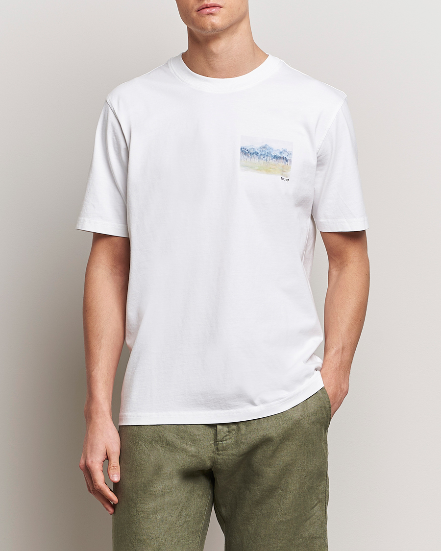 Men |  | NN07 | Adam Printed Crew Neck T-Shirt White