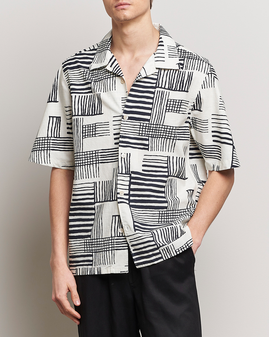 Herre | Sommer | NN07 | Ole Printed Short Sleeve Shirt Black Multi