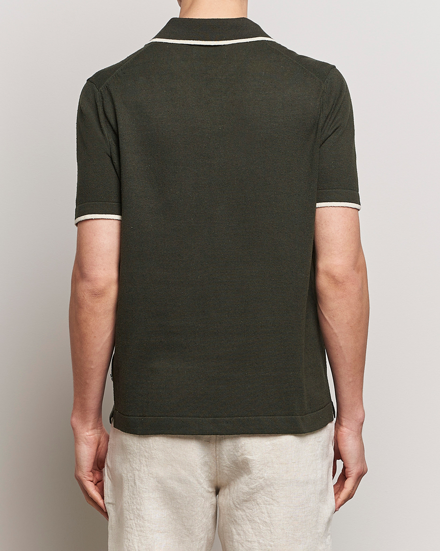 Herre | Pikéer | NN07 | Damon Silk/Cotton Knitted Polo Rosin Green