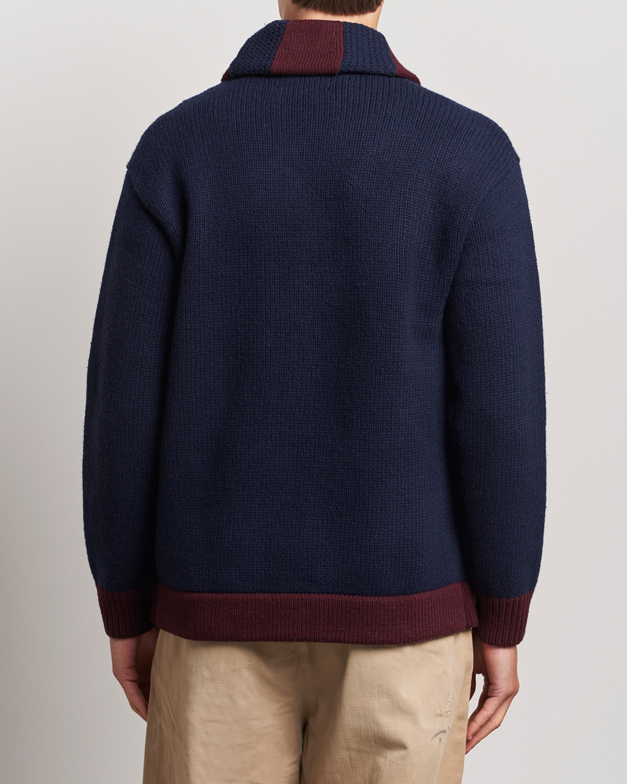 Herre | Gensere | Polo Ralph Lauren | Varsity Wool Shawl Cardigan Aviator Navy Combo