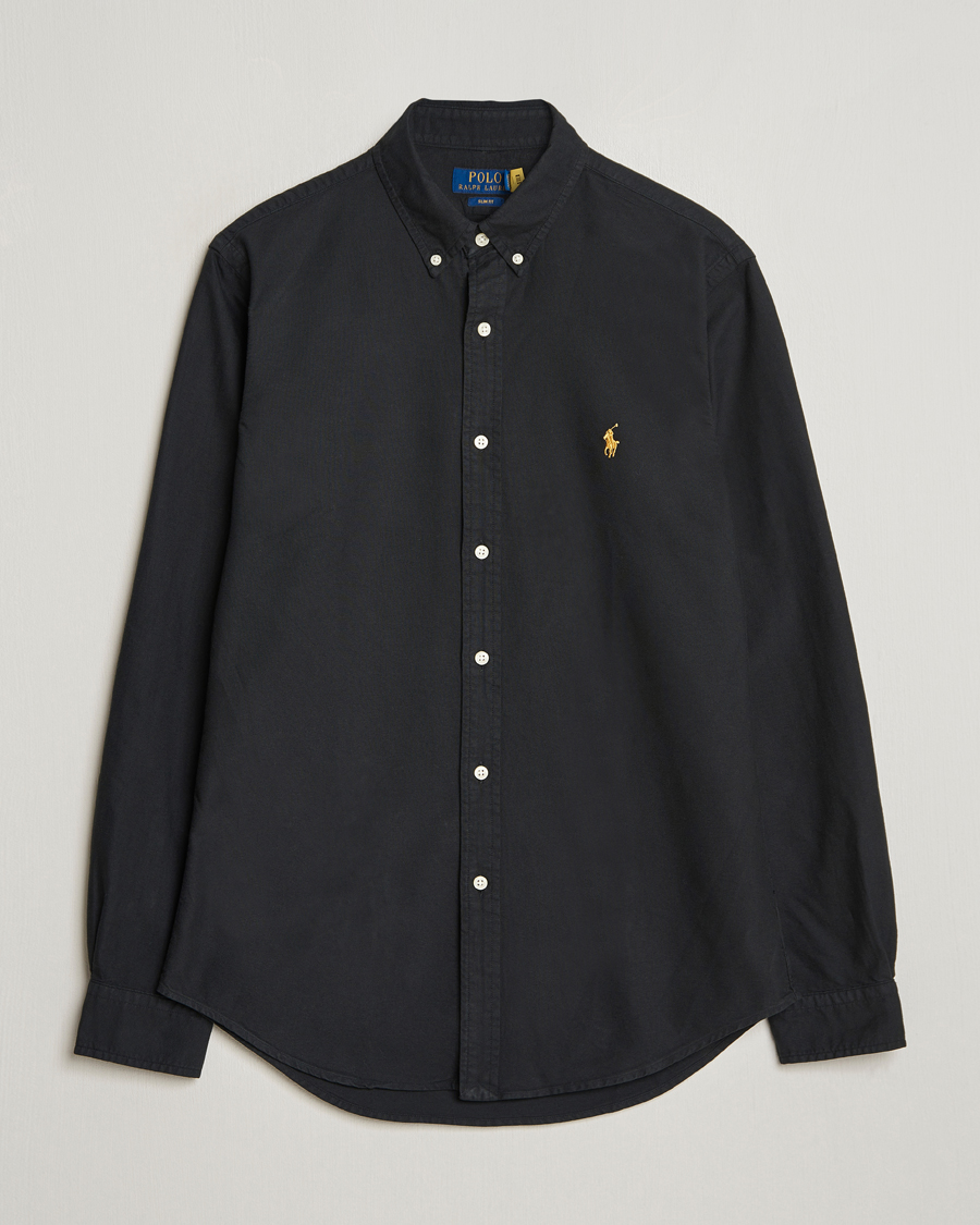 Herre | Skjorter | Polo Ralph Lauren | Slim Fit Oxford Shirt Polo Black