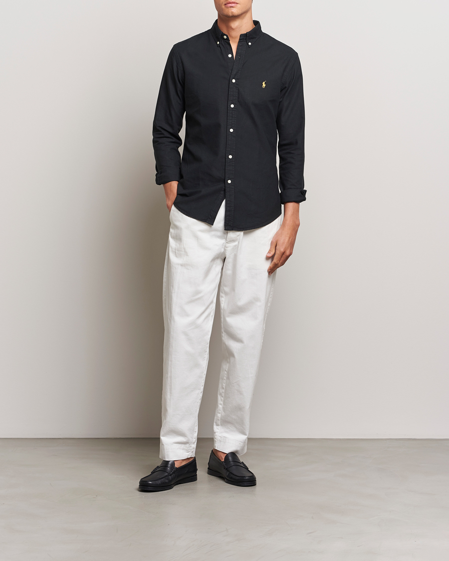 Herre | Skjorter | Polo Ralph Lauren | Slim Fit Oxford Shirt Polo Black