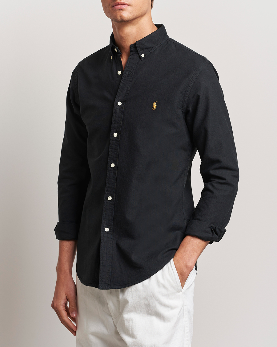 Herre | Skjorter | Polo Ralph Lauren | Slim Fit Oxford Shirt Polo Black