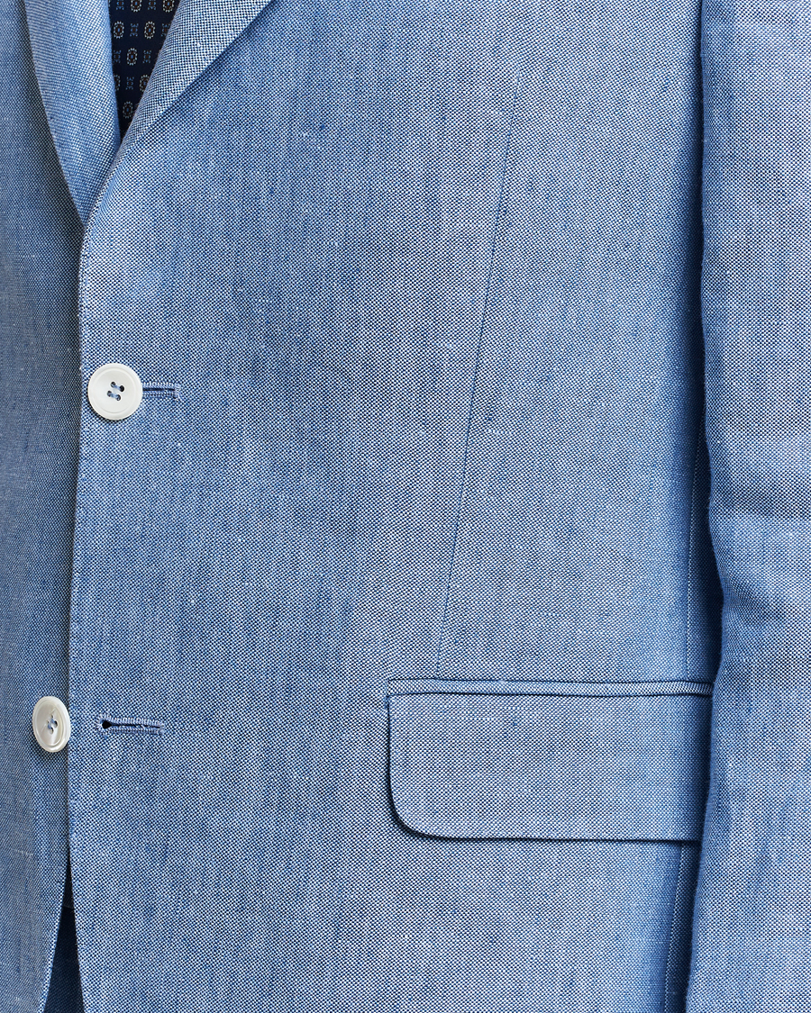 Herre | Dressjakker | Oscar Jacobson | Ferry Soft Linen Blazer Smog Blue