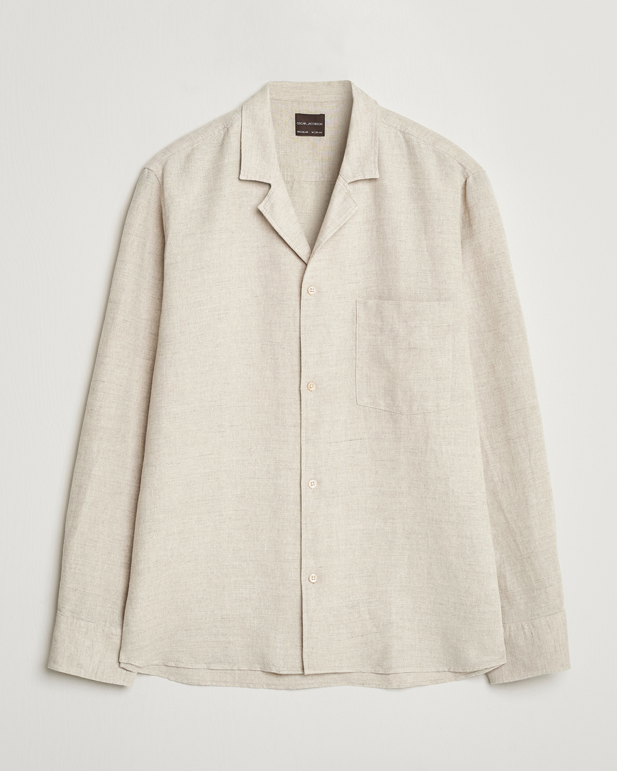 Herre | Nytt i butikken | Oscar Jacobson | Helios Reg Shirt Beige