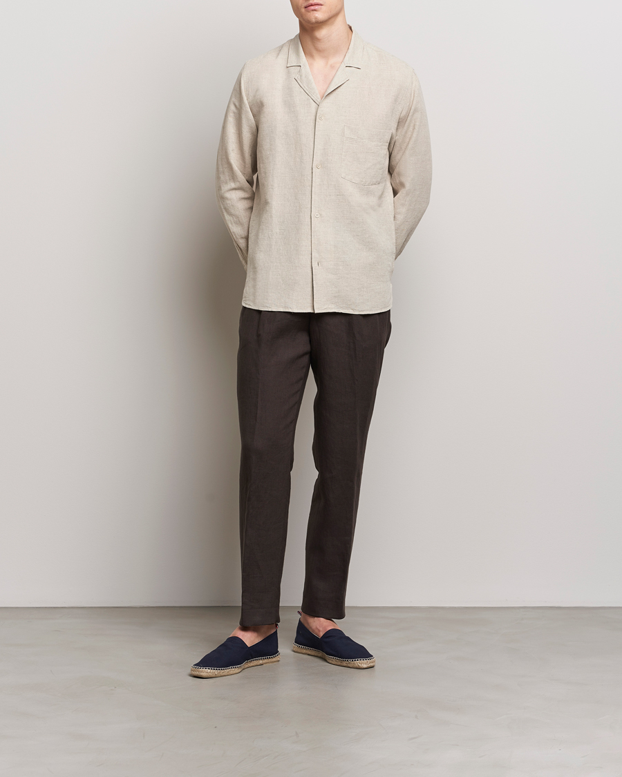 Herre | Skjorter | Oscar Jacobson | Helios Reg Shirt Beige