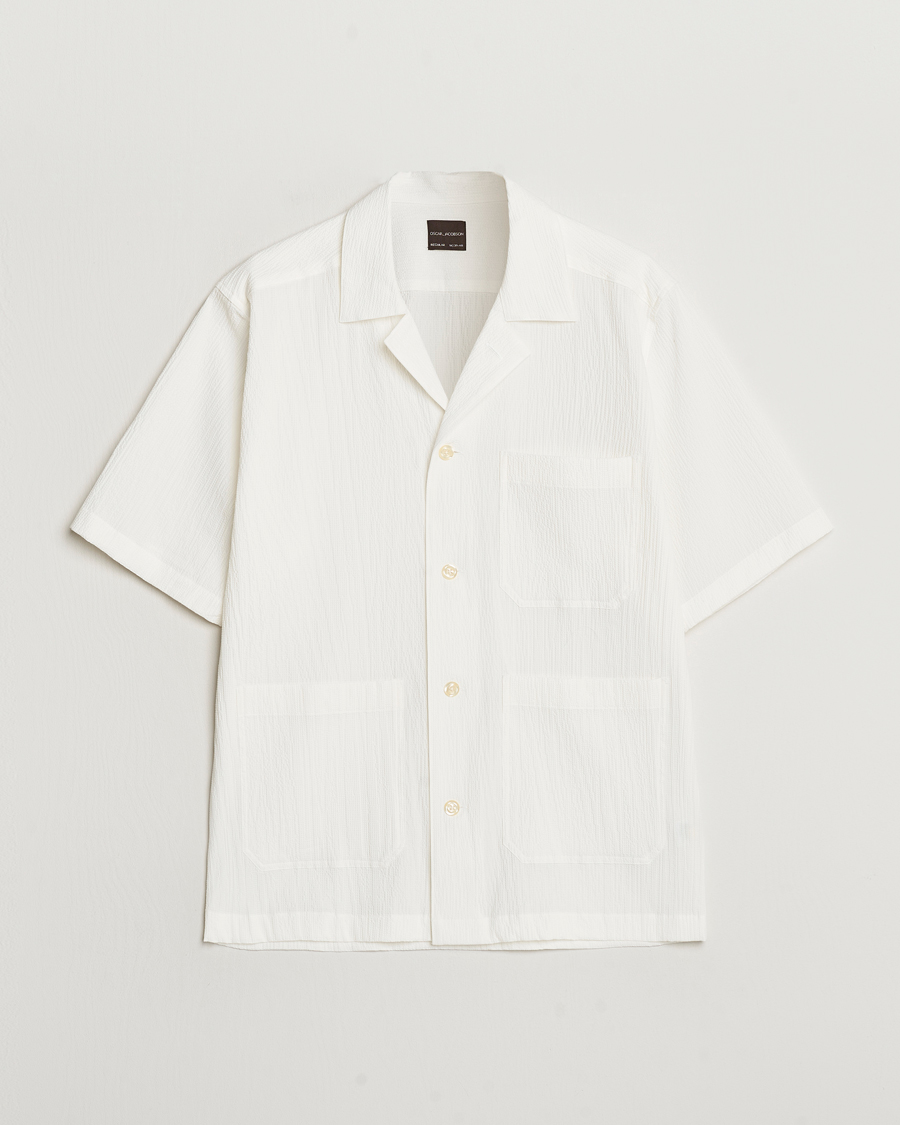 Herre | Skjorter | Oscar Jacobson | Hanks Reg Seersucker Shirt White