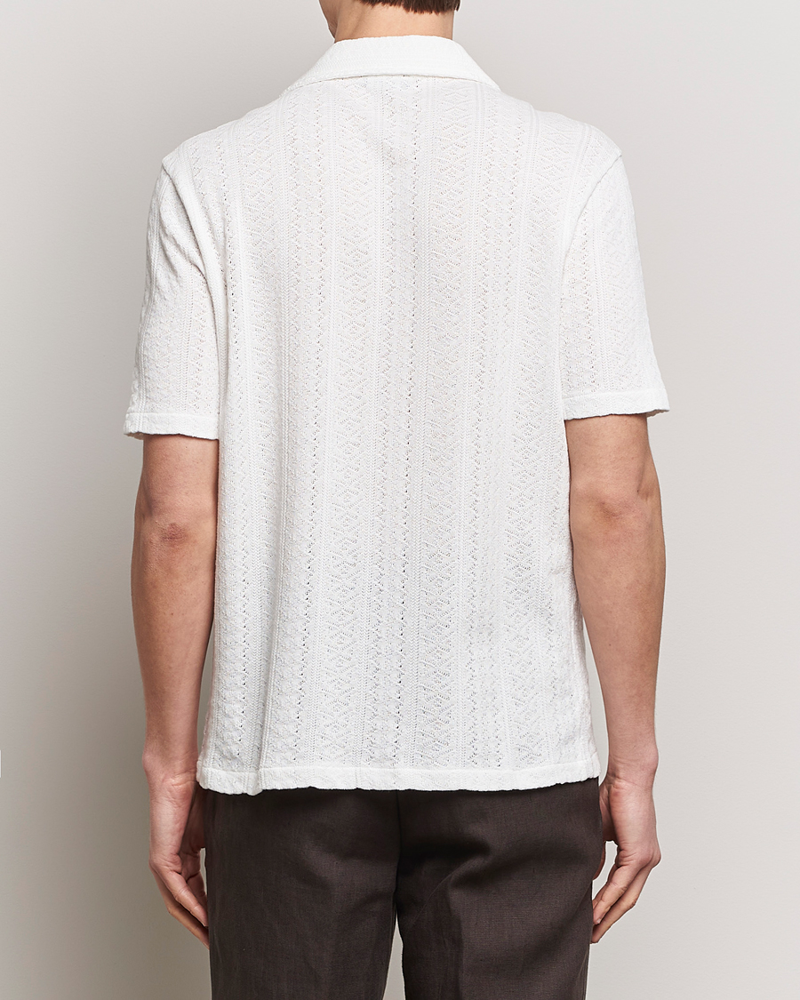 Herre | Skjorter | Oscar Jacobson | Mattis Reg Knitted Shirt White