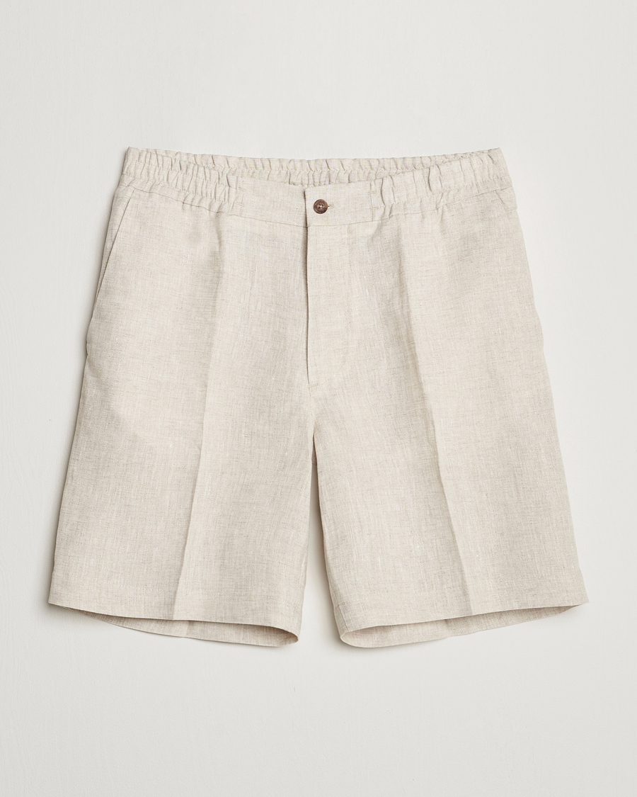 Herre | Nytt i butikken | J.Lindeberg | Baron Linen Shorts Safari Beige