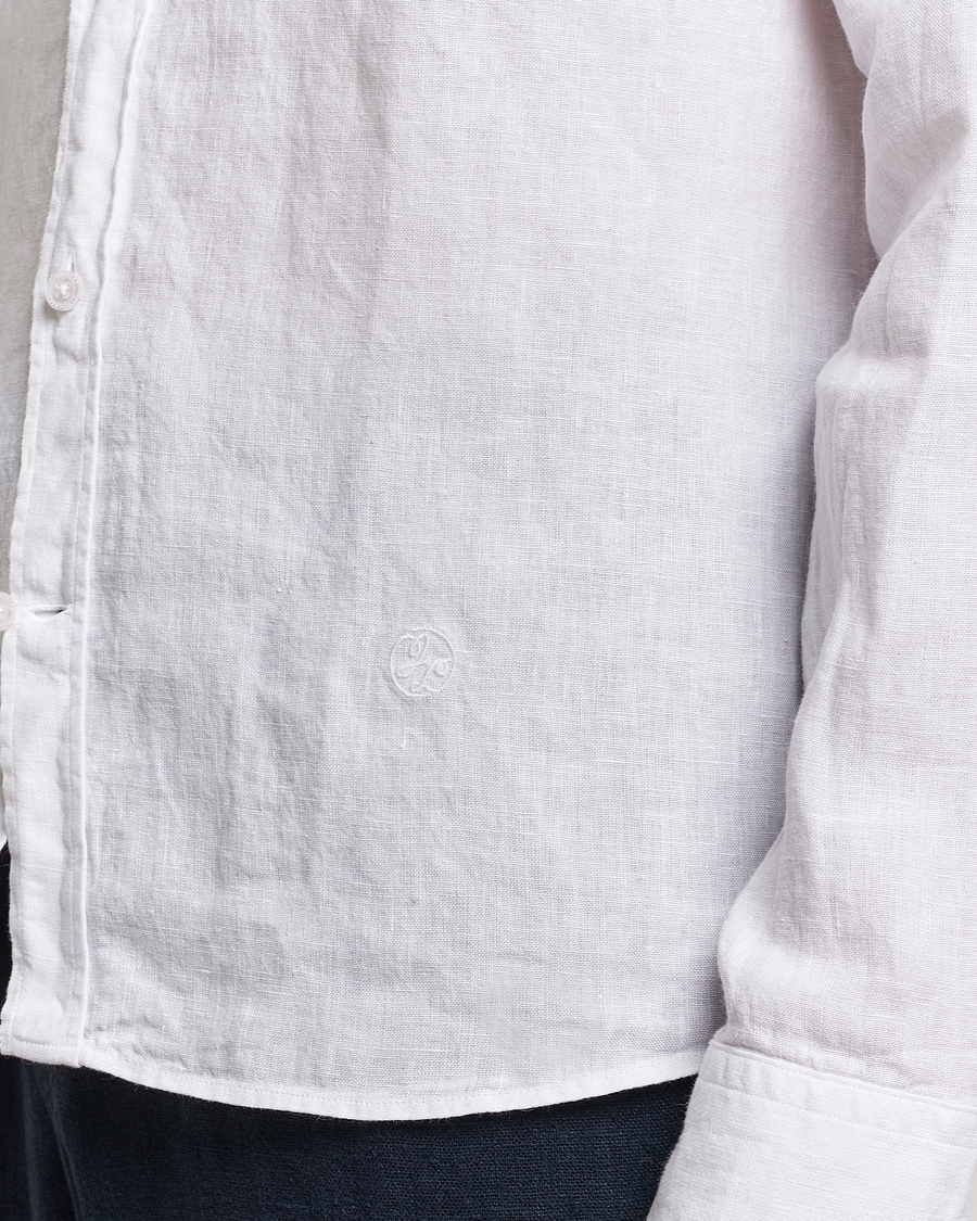 Herre | Skjorter | J.Lindeberg | Slim Linen Melange Shirt White