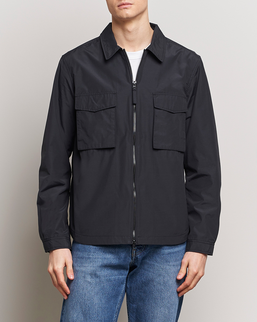 Herre | Skjorter | A Day's March | Buxton Nylon Overshirt Black