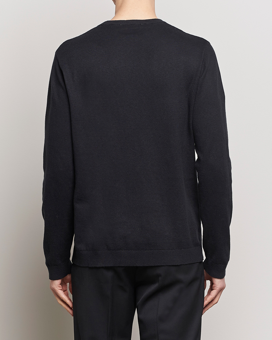 Herre | Gensere | A Day's March | Alagon Cotton/Linen Crew Black