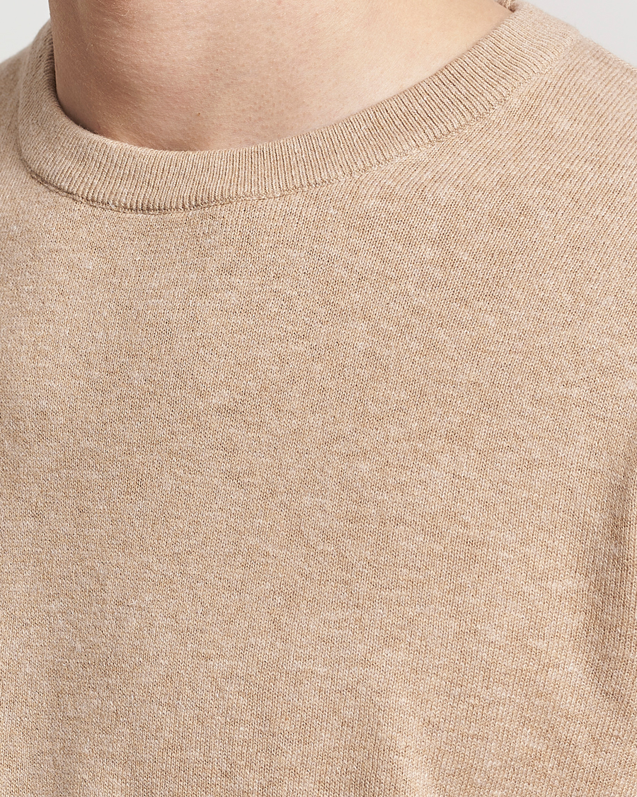 Herre | Gensere | A Day's March | Alagon Cotton/Linen Crew Khaki
