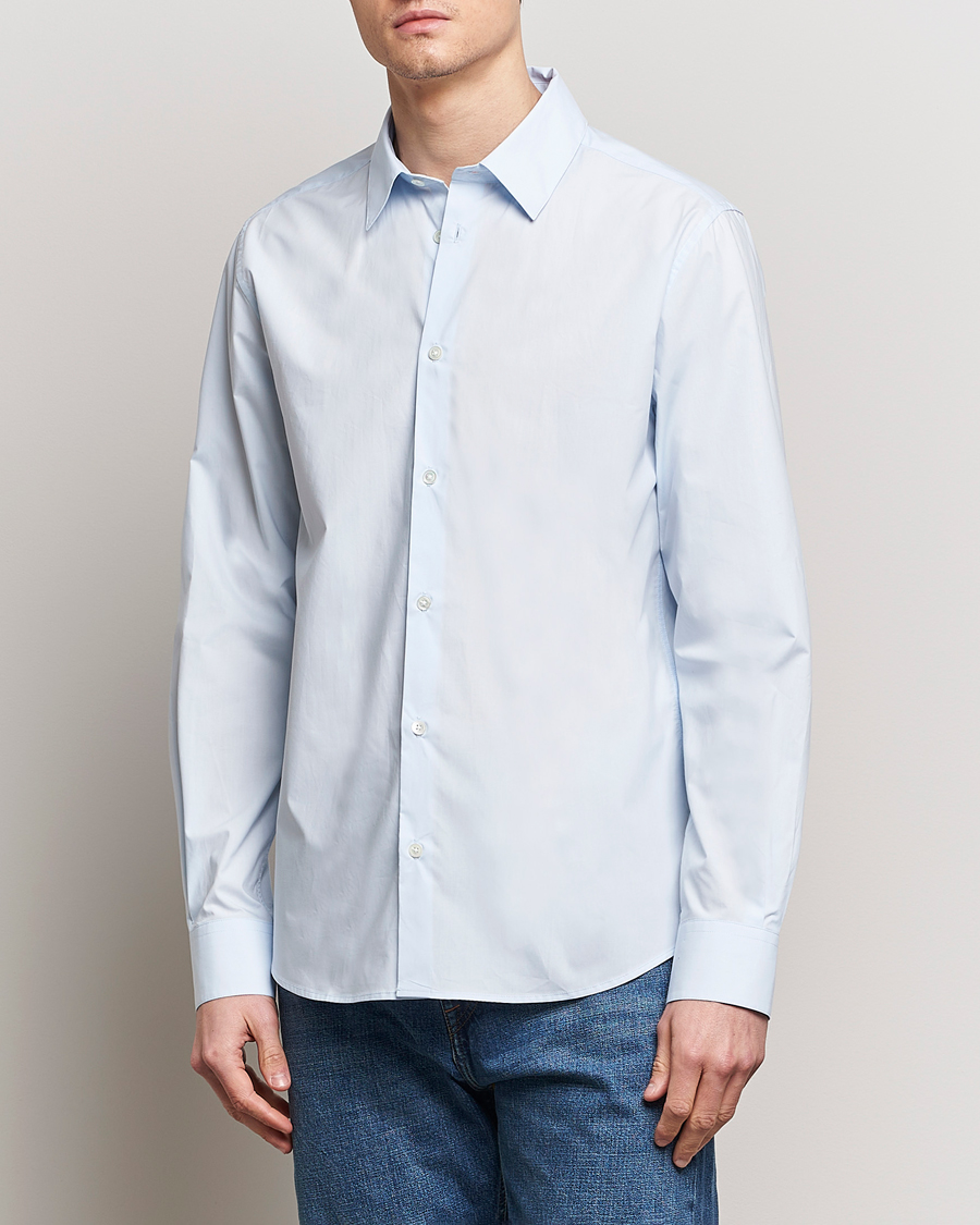 Herre | Casualskjorter | A Day\'s March | Tipton Poplin Shirt Sky Blue