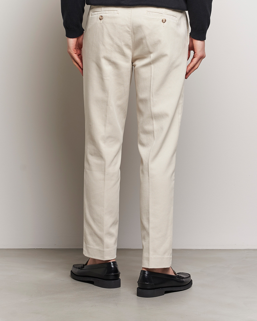 Herre | Bukser | A Day's March | Miller Cotton Lyocell Trousers Oyster