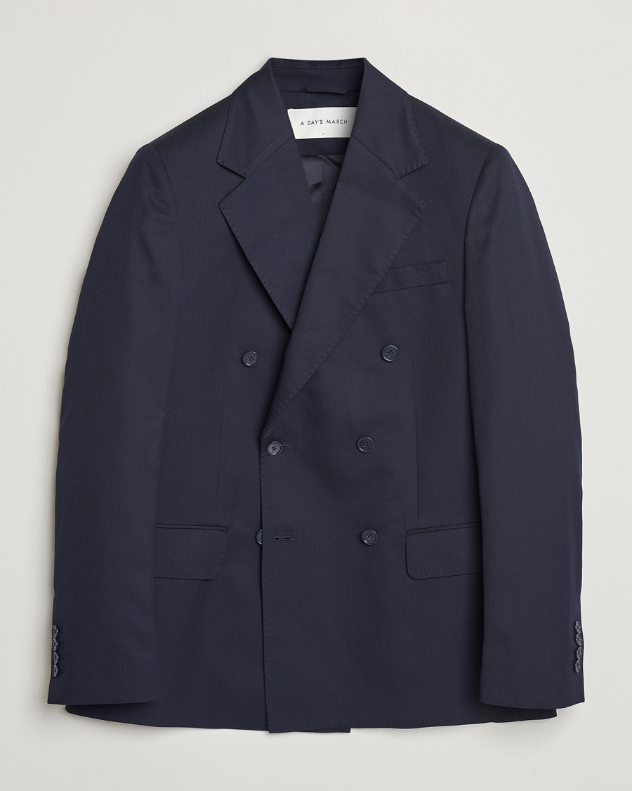 Herre | Dressjakker | A Day's March | Welland Double Breasted Blazer Navy
