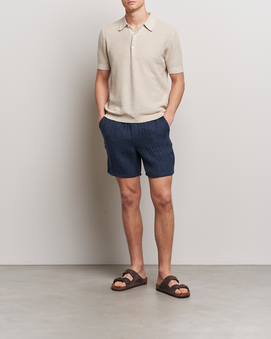 Herre | Pikéer | A Day's March | Rosehall Popcorn Stitch Polo Sand
