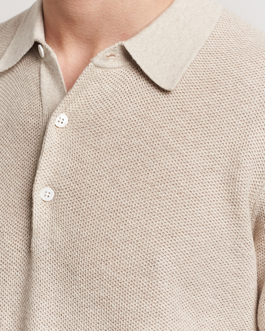 Herre | Pikéer | A Day's March | Rosehall Popcorn Stitch Polo Sand