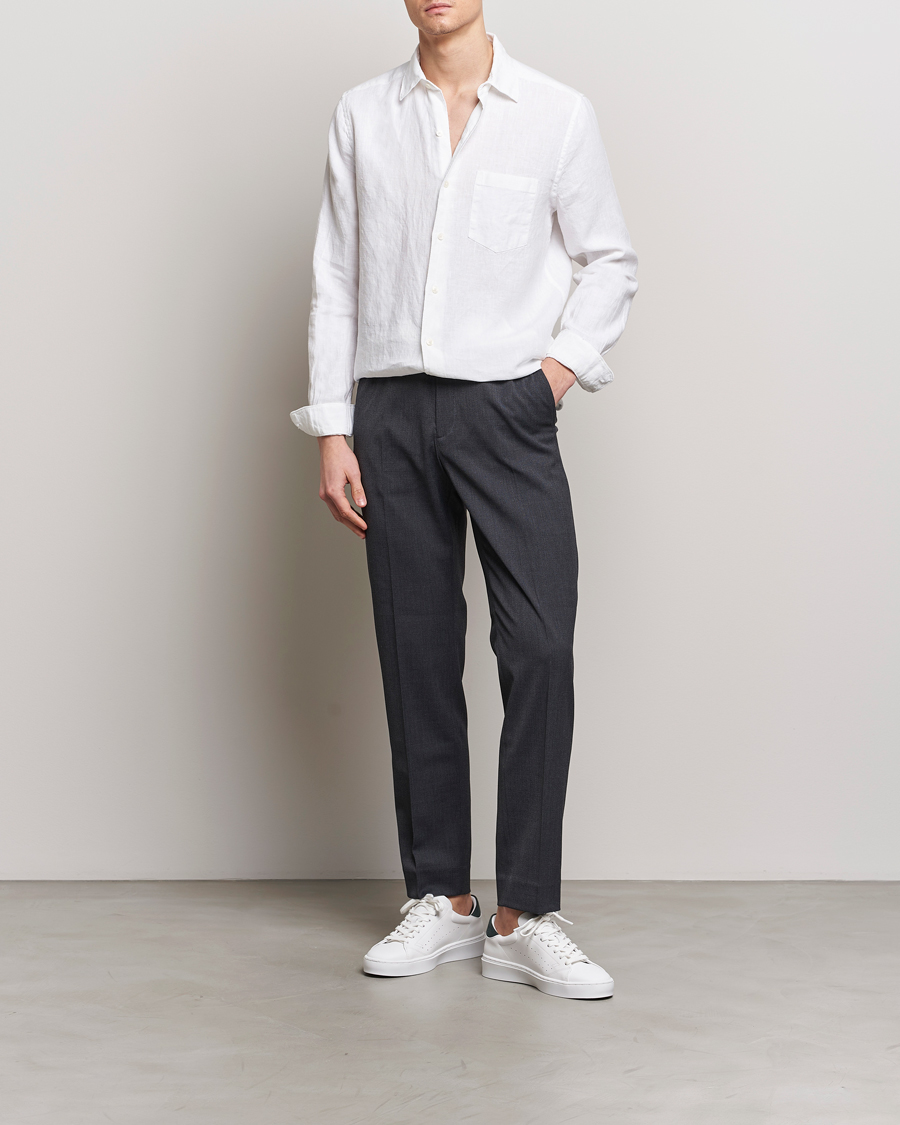 Herre | Skjorter | A Day's March | Abu Linen Shirt White
