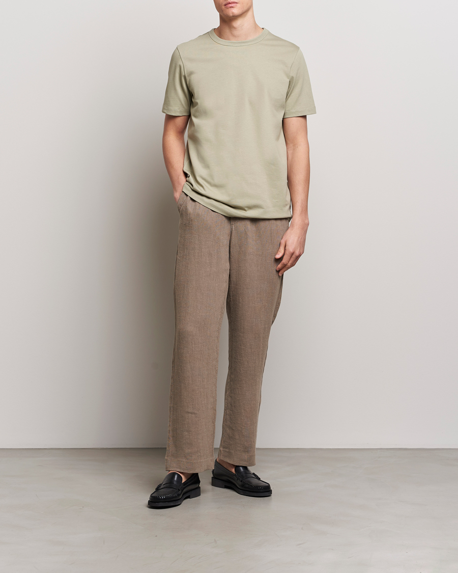 Herre | T-Shirts | A Day's March | Heavy T-Shirt Green Tea