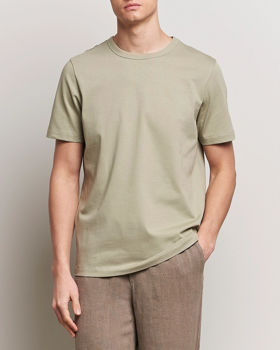 Herre | T-Shirts | A Day's March | Heavy T-Shirt Green Tea
