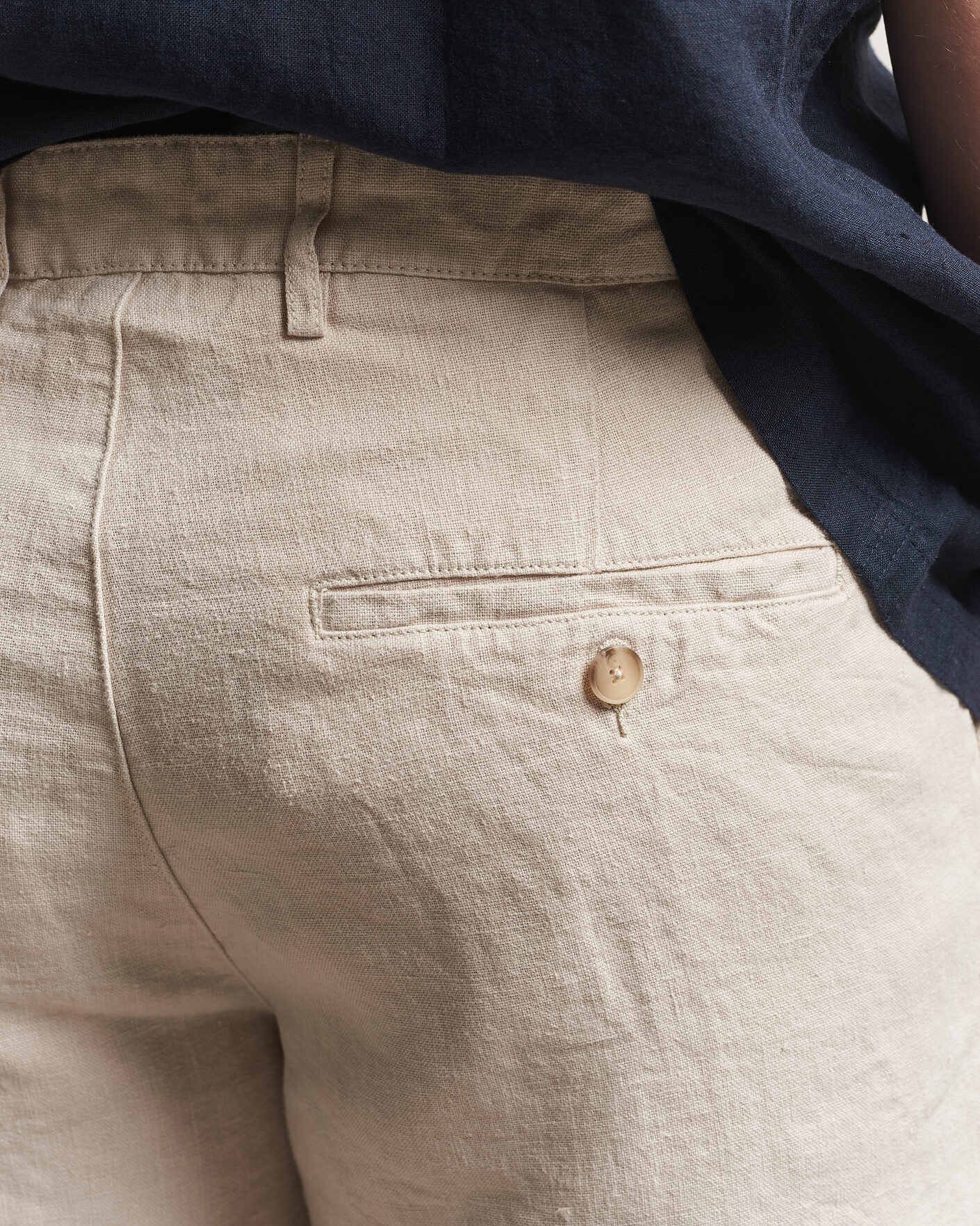 Herre | Shorts | A Day's March | Luny Linen Shorts Oyster