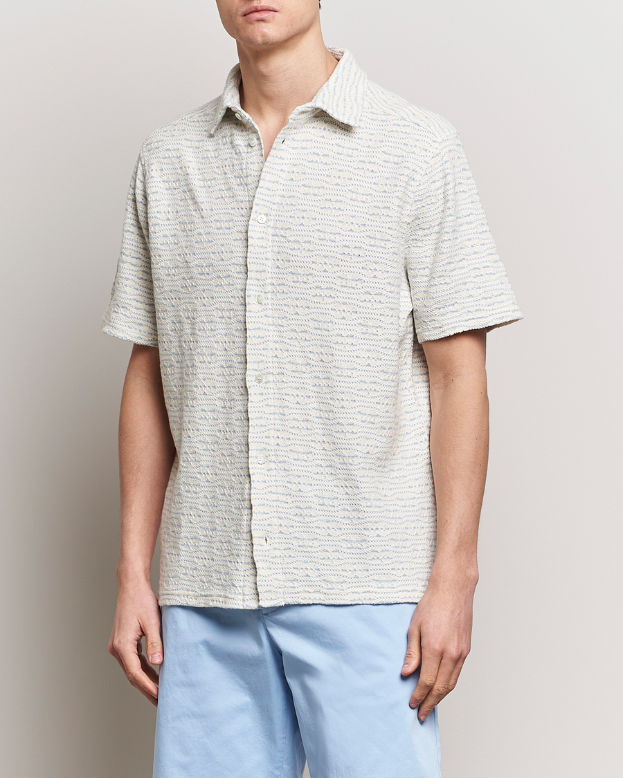 Herre | Casual | J.Lindeberg | Torpa Structure Shirt Chambray Blue