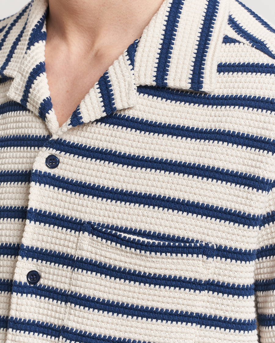 Herre | Skjorter | J.Lindeberg | Tiro Resort Stripe Shirt Estate Blue