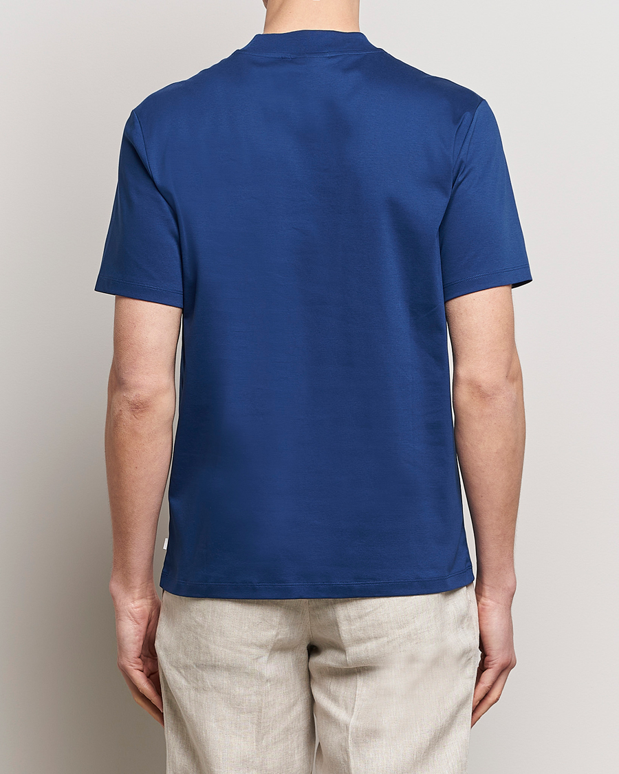 Herre | T-Shirts | J.Lindeberg | Ace Mock Neck T-Shirt Estate Blue