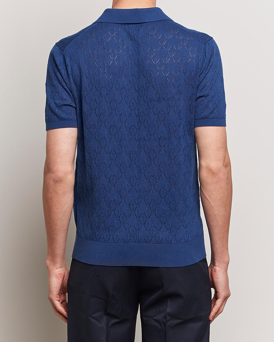 Herre | Pikéer | J.Lindeberg | Ringo Open Collar Estate Blue