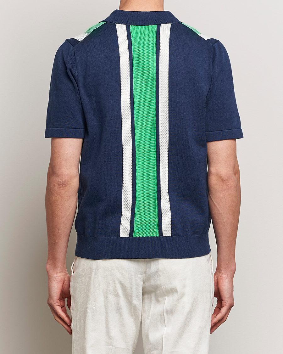 Herre | Skjorter | J.Lindeberg | Reymond Structure Knit Estate Blue