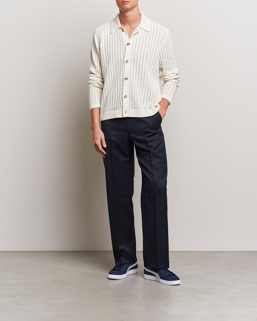 Herre | Gensere | J.Lindeberg | Edmondo Collar Cardigan Cloud White