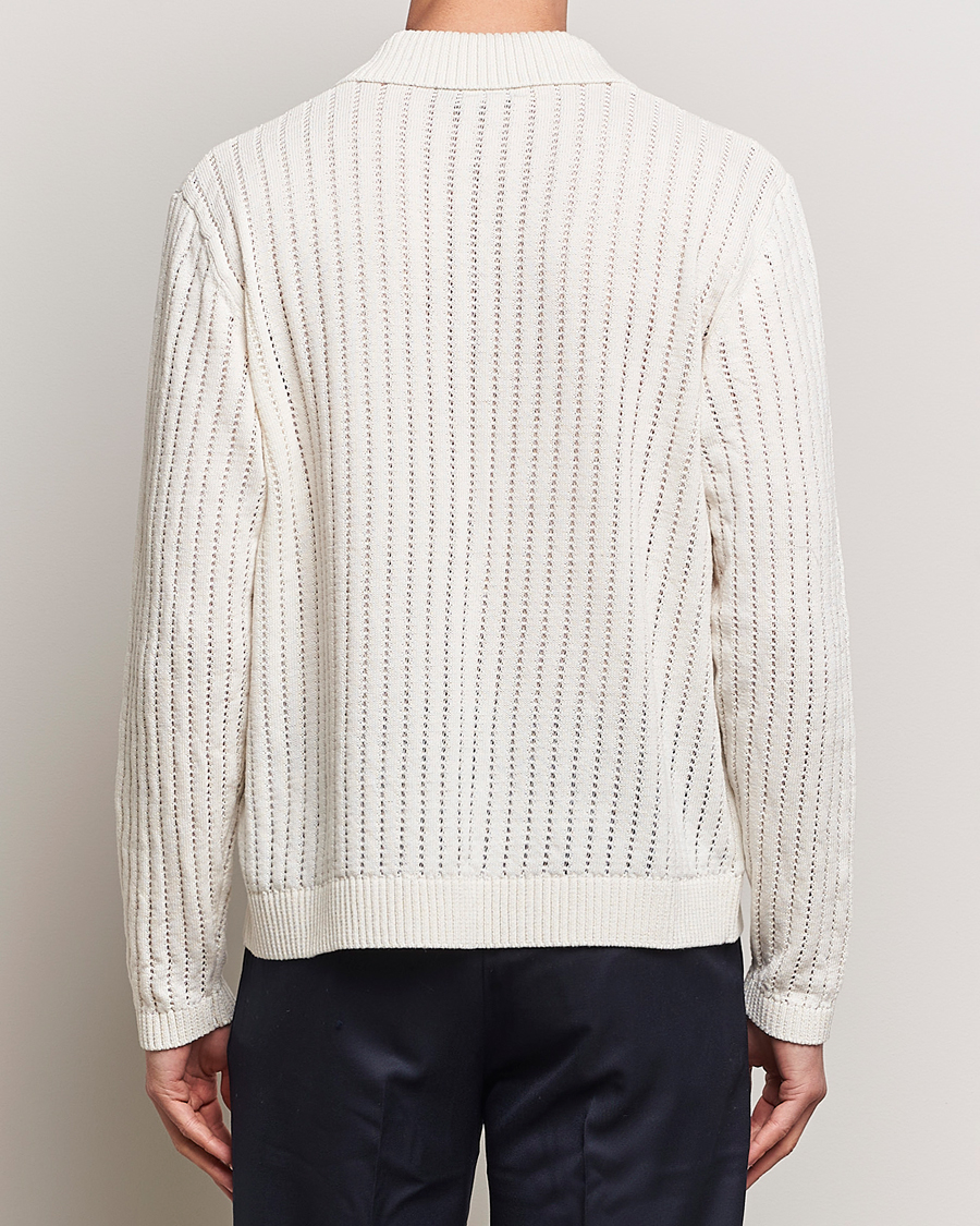Herre | Gensere | J.Lindeberg | Edmondo Collar Cardigan Cloud White