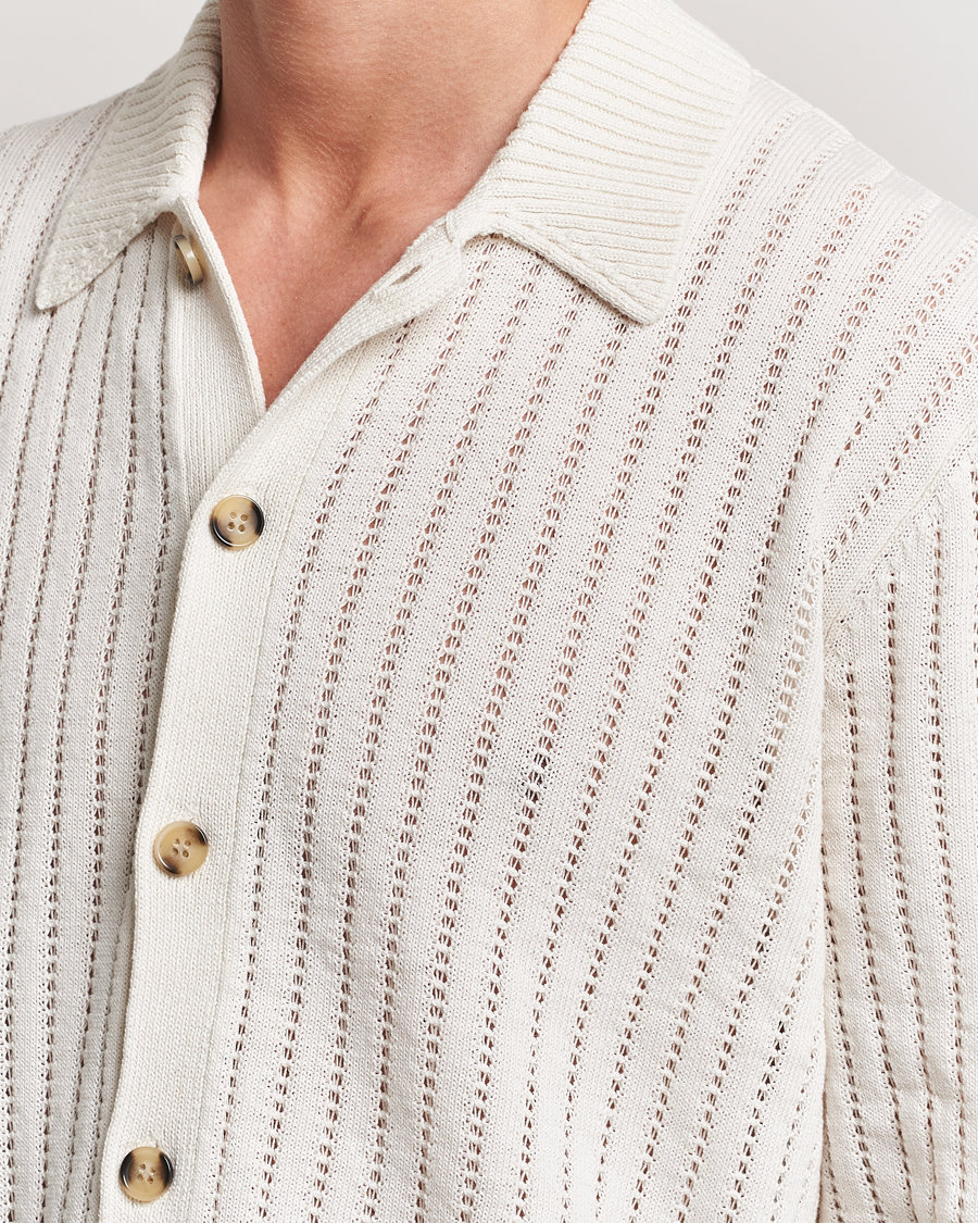 Herre | Gensere | J.Lindeberg | Edmondo Collar Cardigan Cloud White