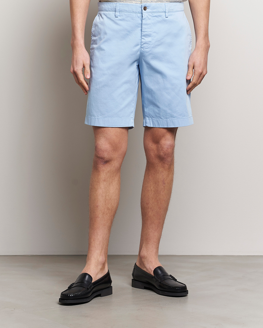 Herre | Nytt i butikken | J.Lindeberg | Nathan Cloud Satin Shorts Chambray Blue