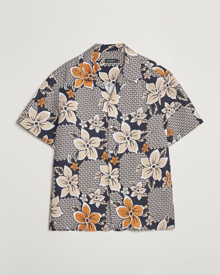 Herre | Skjorter | J.Lindeberg | Elio Linen Island Floral Shirt Island Floral Mix