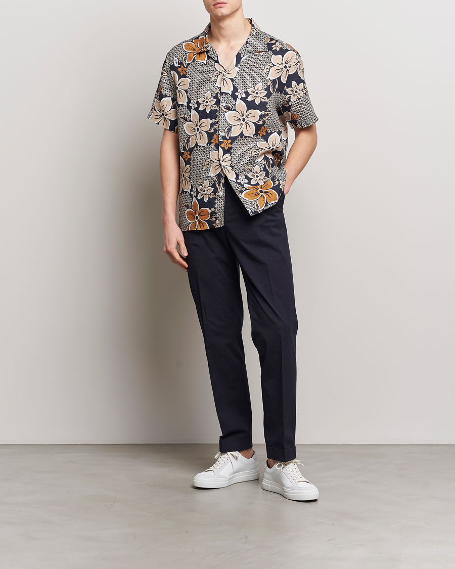 Herre | Skjorter | J.Lindeberg | Elio Linen Island Floral Shirt Island Floral Mix