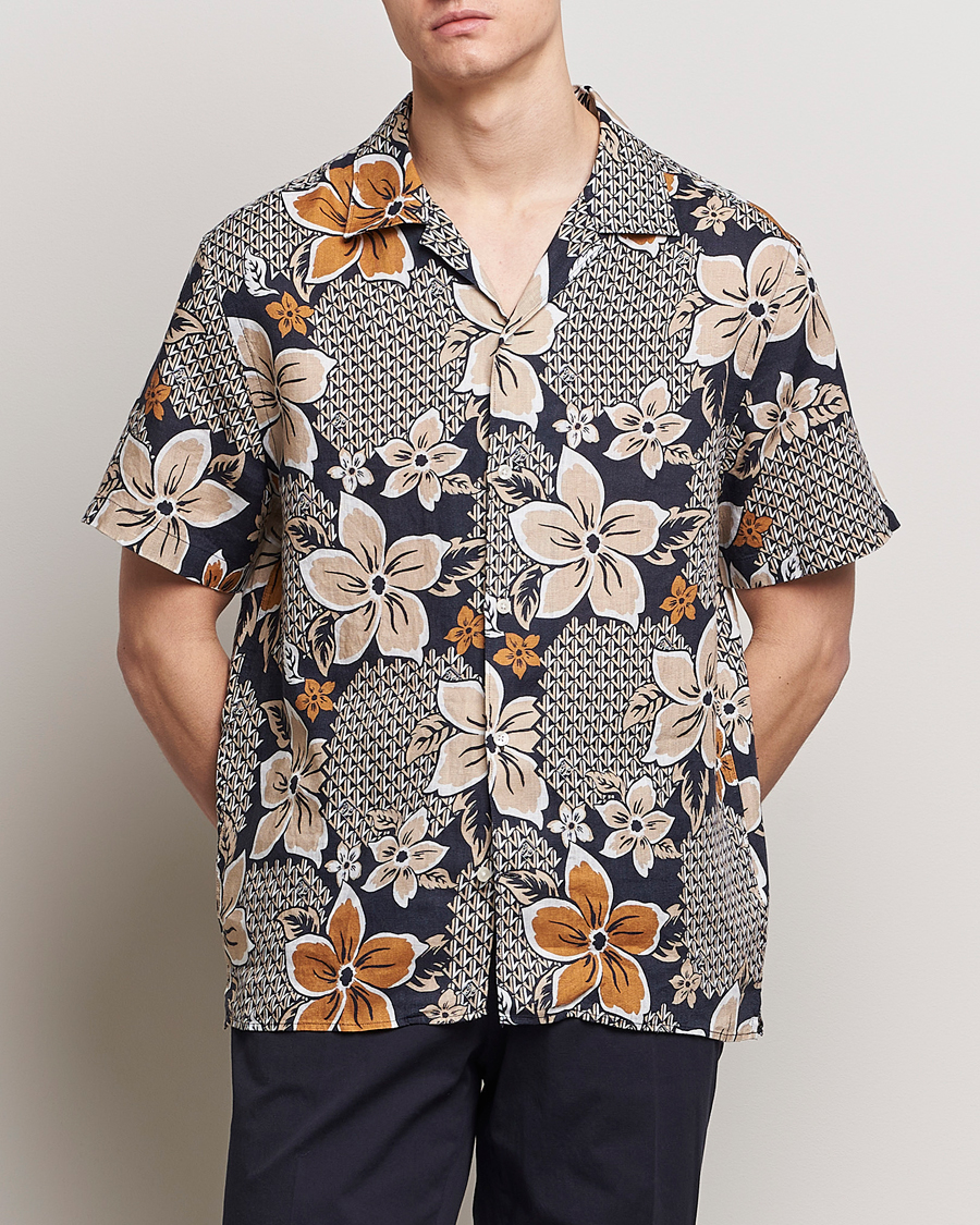 Herre | Linskjorter | J.Lindeberg | Elio Linen Island Floral Shirt Island Floral Mix