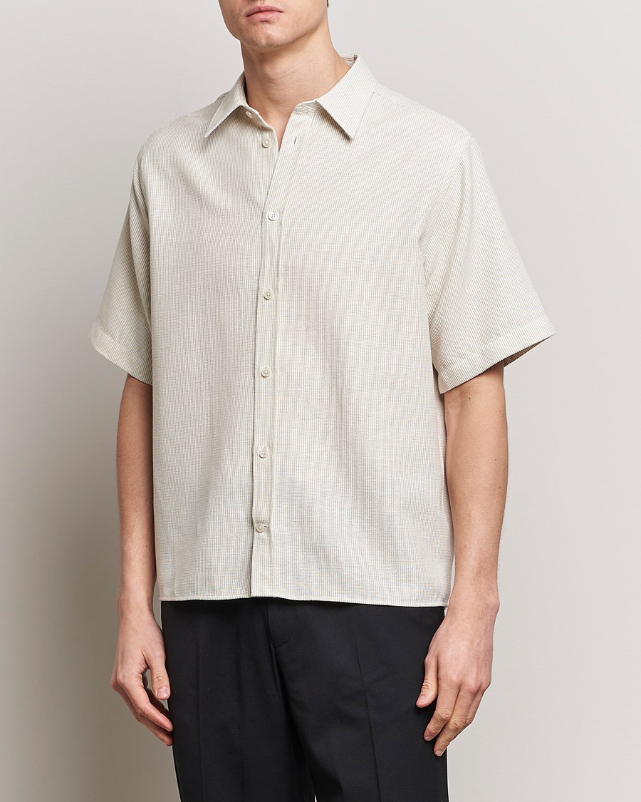 Herre | J.Lindeberg | J.Lindeberg | Lund Linen Mix Shirt Safari Beige