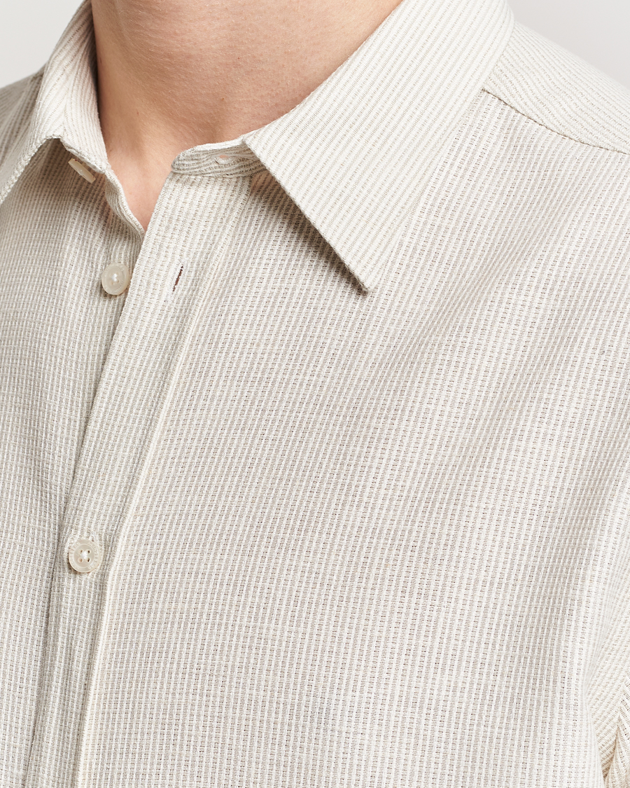 Herre | Skjorter | J.Lindeberg | Lund Linen Mix Shirt Safari Beige
