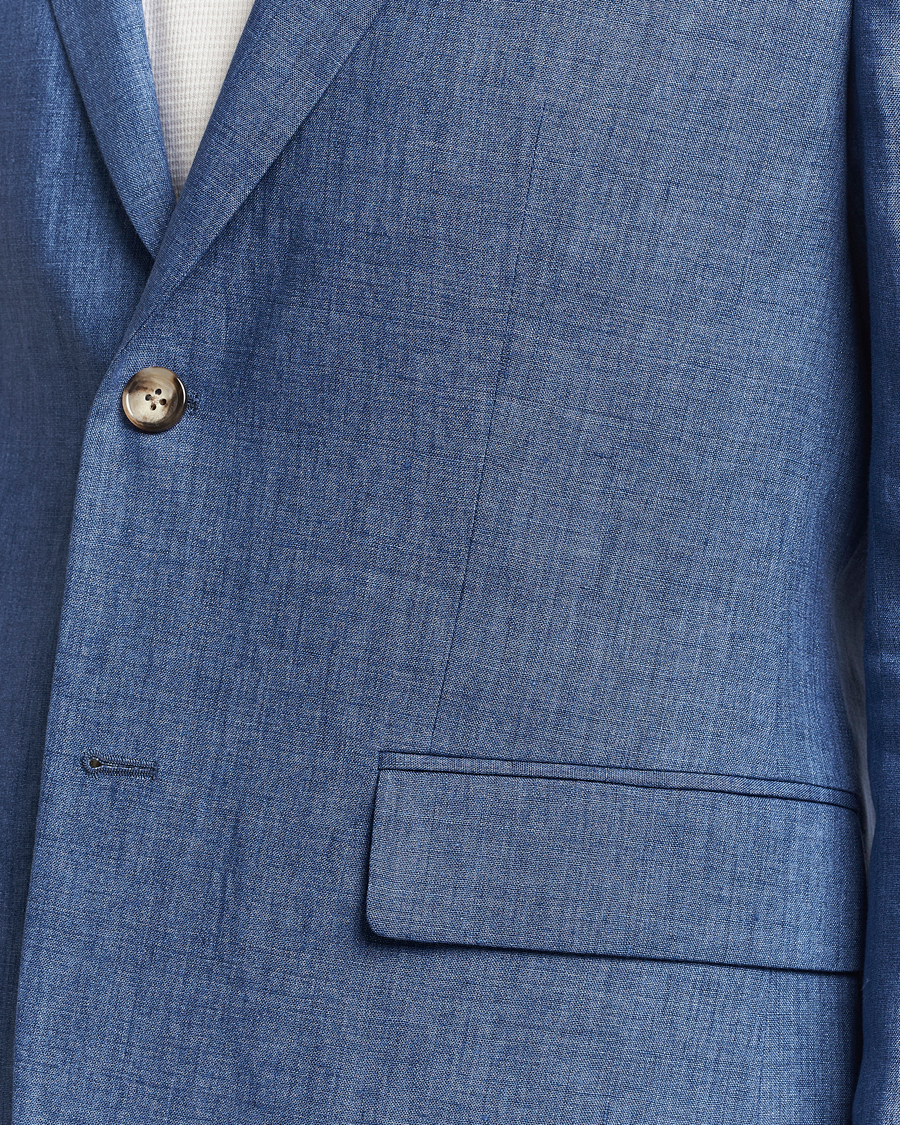 Herre | Dressjakker | J.Lindeberg | Hopper U Super Linen Blazer Chambray Blue