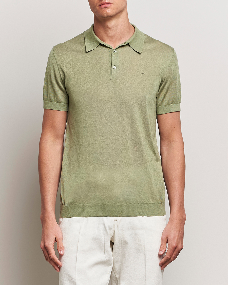 Herre |  | J.Lindeberg | Ridge Lyocell Silk Polo Oil Green