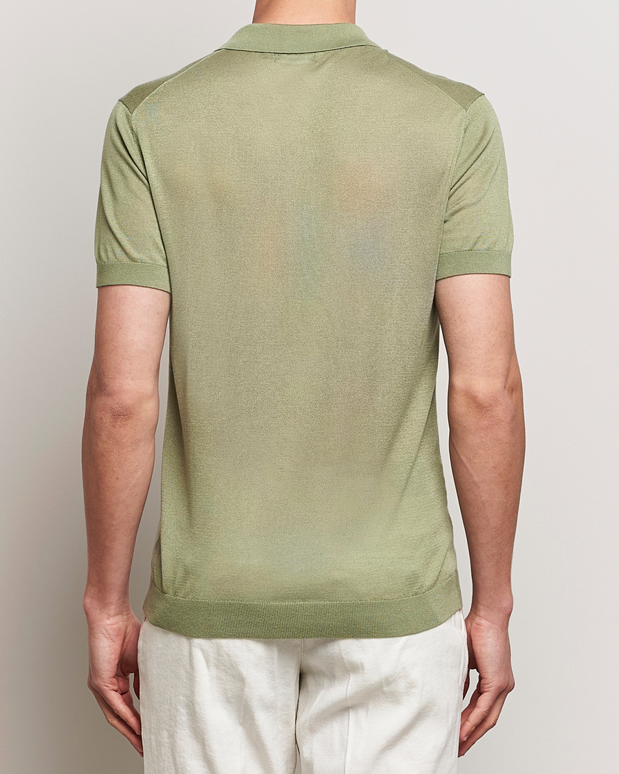 Herre | Pikéer | J.Lindeberg | Ridge Lyocell Silk Polo Oil Green
